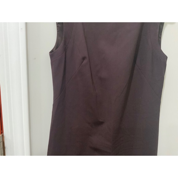 Theory Sleeveless Square Neck Sheath Dress Dark Brown Size 6 - Picture 8 of 9